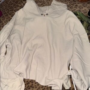 Cozy Cream cropped Freepeople  Hoodie size L